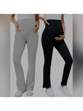 Brynmama | Stretchy Maternity Ribbed Pants with Pockets | Size S